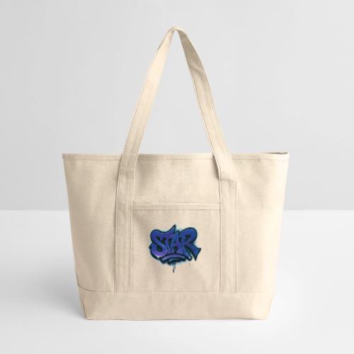 Cosmic STAR Graffiti Tag Tee - Large Canvas Deluxe Tote