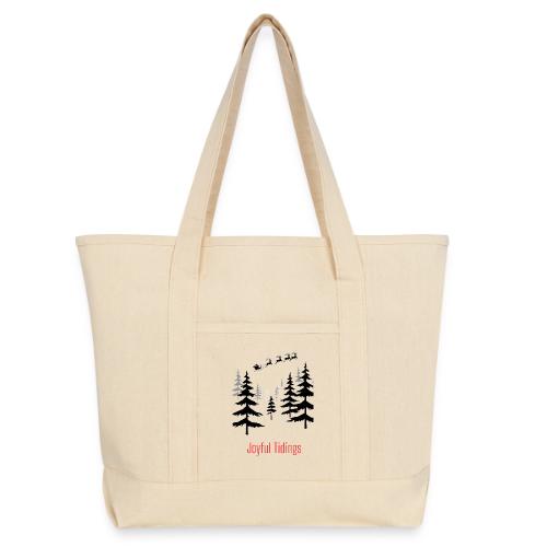 Joyful Tidings Christmas T-Shirt - Large Canvas Deluxe Tote