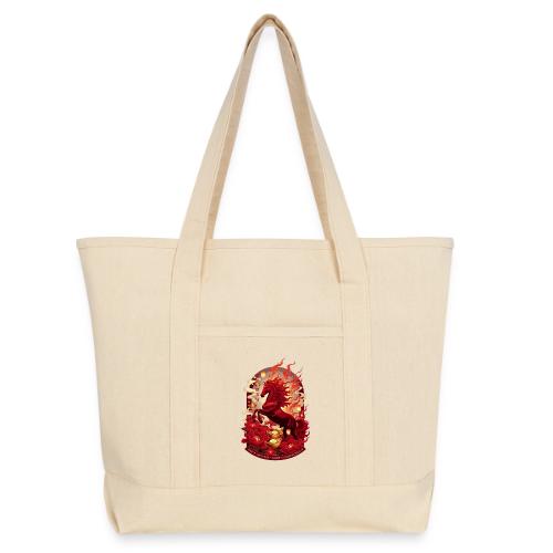 Year of the Horse Ascent T Shirt, Lunar New Year - Large Canvas Deluxe Tote