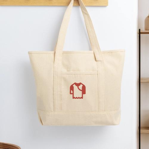 Logo outline - Large Canvas Deluxe Tote