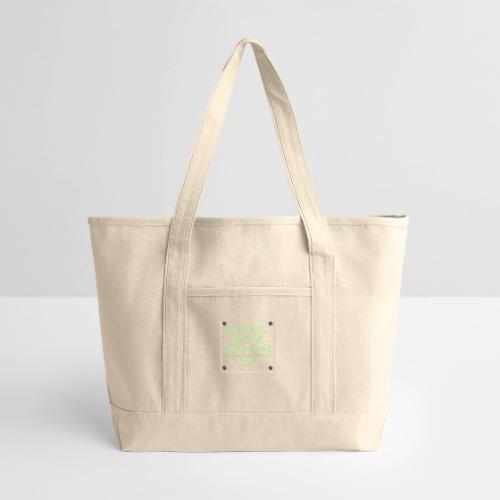 Results May Be Unexpected - Neon Green - Large Canvas Deluxe Tote