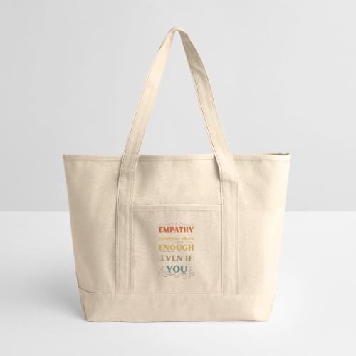 Empathy Quote Chalkboard Style Inspirational T-Shi - Large Canvas Deluxe Tote