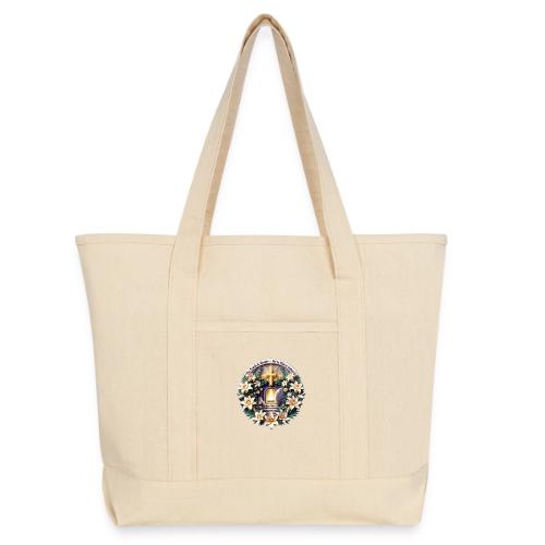 Easter The Tomb Is Empty T Shirt, Christian Gift - Large Canvas Deluxe Tote