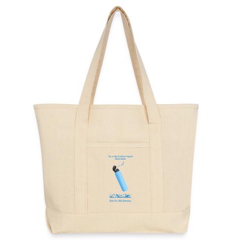 Emotional Support Water Bottle T-Shirt | Still Anx - Large Canvas Deluxe Tote