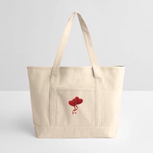 Two hearts together - Large Canvas Deluxe Tote