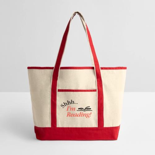 Shhh... I'm Reading! - Large Canvas Deluxe Tote