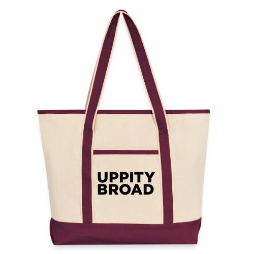 Uppity Broad - Large Canvas Deluxe Tote