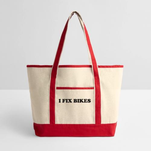 i fix bikes - Large Canvas Deluxe Tote
