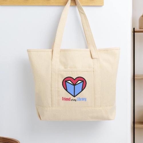 I'm a Friend of My Library - Large Canvas Deluxe Tote