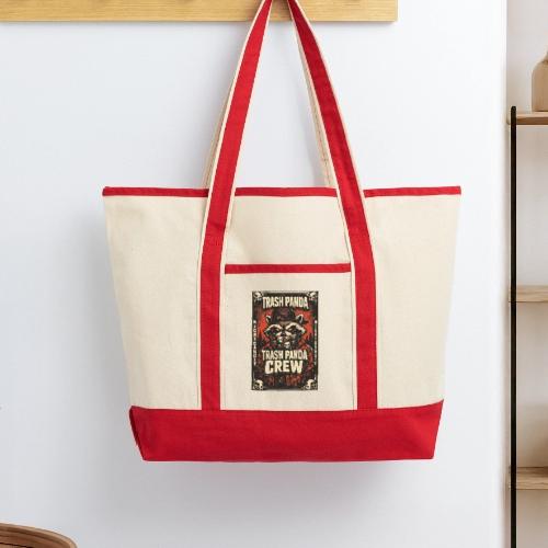 Midnight Forager Raccoon Mushroom Hunter - Large Canvas Deluxe Tote