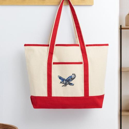 Silver Blue Jay Dive - Large Canvas Deluxe Tote