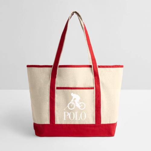 bike polo - Large Canvas Deluxe Tote