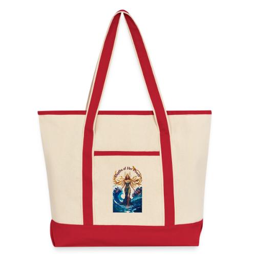 Women’s Day Tidal Sovereign T Shirt, Gift for Wife - Large Canvas Deluxe Tote