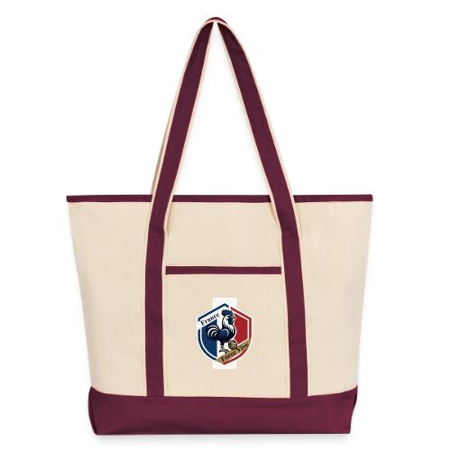 France Rooster T-Shirt, Bleu-Blanc-Rouge gift - Large Canvas Deluxe Tote