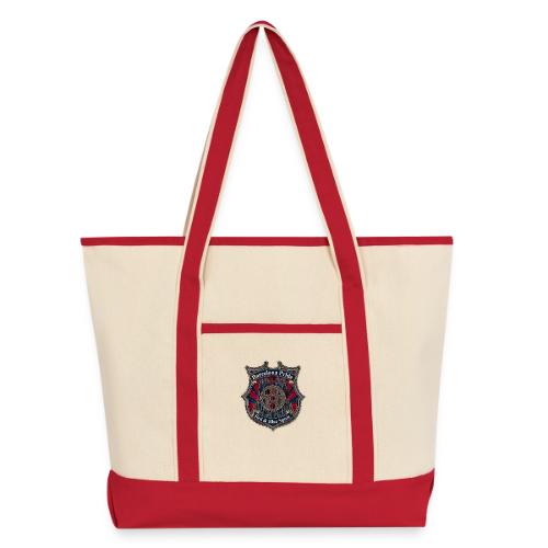 Barcelona Scarlet Pride T Shirt, Soccer City Gift - Large Canvas Deluxe Tote