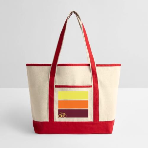 tricolor with bicycle - Large Canvas Deluxe Tote