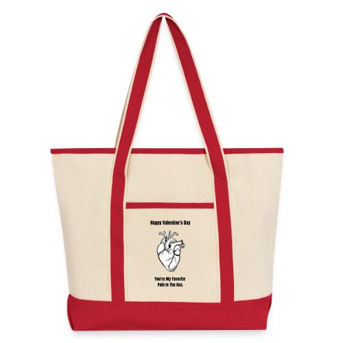 I'm Glad I Swiped Right T-Shirt | Funny Valentine - Large Canvas Deluxe Tote