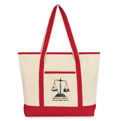 Ambition vs. Reality T-Shirt, Mug, & Leggings - Large Canvas Deluxe Tote