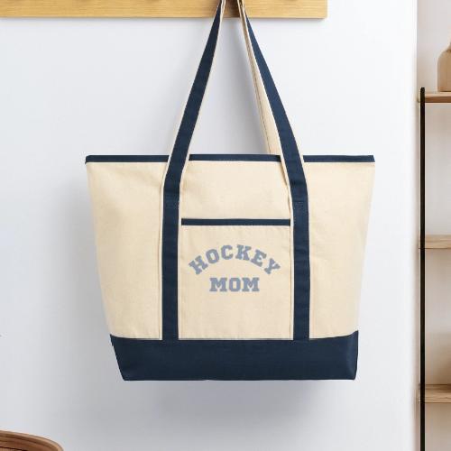 HOCKEY MOM - Large Canvas Deluxe Tote