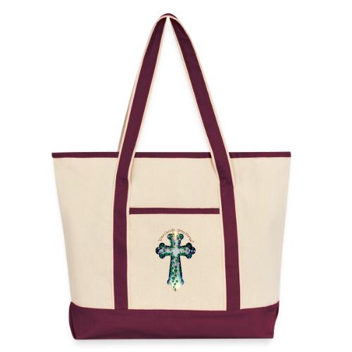 Easter Grace Cascades Eternal T Shirt, Mercy Gift - Large Canvas Deluxe Tote