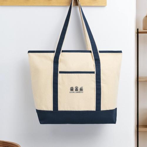 Playful Dog Paw Rock Paper Scissors - Large Canvas Deluxe Tote