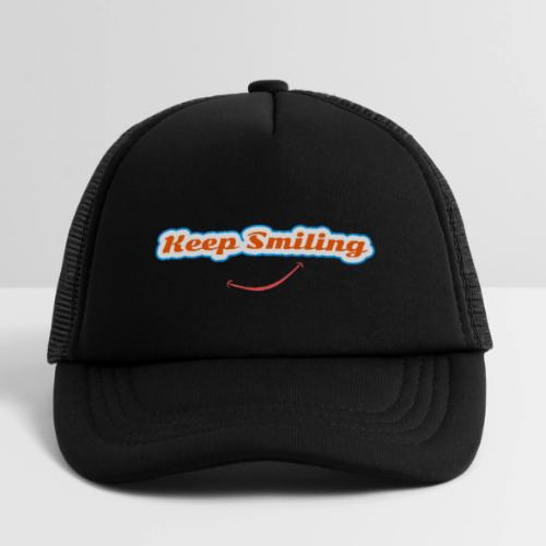 Keep Smiling Positive Vibes Graphic - Kid's Trucker Cap