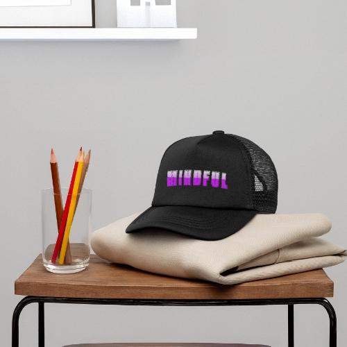 Mindful Typography Minimalist Design - Kid's Trucker Cap
