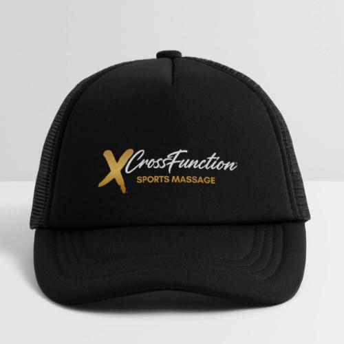 White XF SPORTS MASSAGE LOGO (front only) - Kid's Trucker Cap