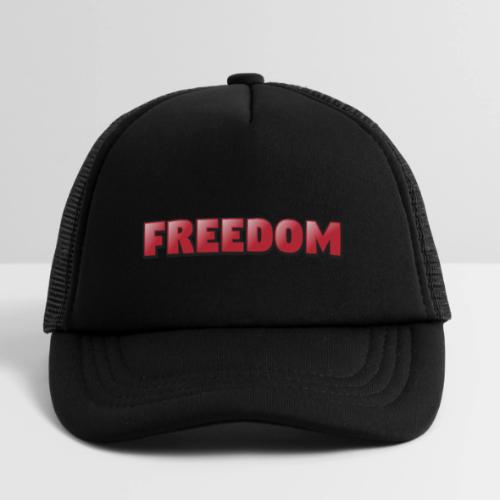 Freedom Bold 3D Word Art Design - Kid's Trucker Cap
