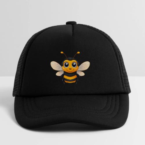 Happy Cartoon Baby Bee with Open Wings - Kid's Trucker Cap