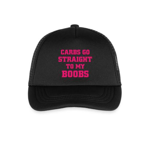 boobs text - Kid's Trucker Cap