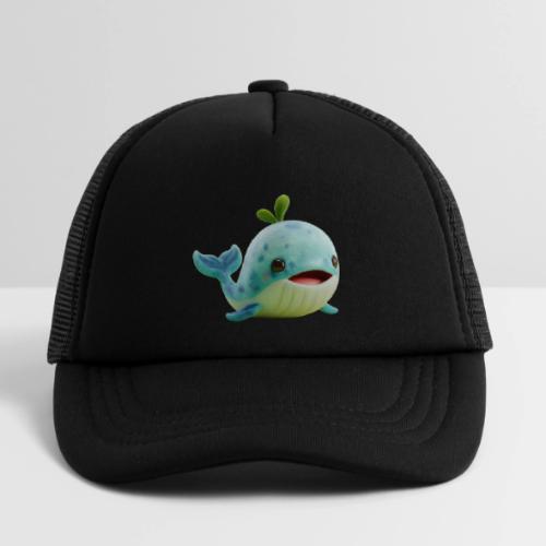 Playful Green-Blue Baby Whale - Kid's Trucker Cap