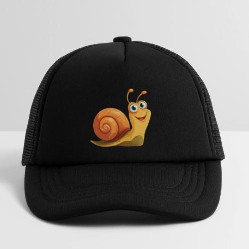 Happy Cartoon Snail with a Smile - Kid's Trucker Cap