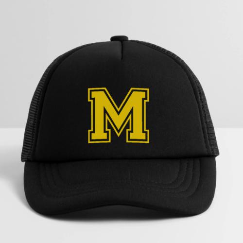 Letter M – Capital Athletic Alphabet Monogram - Kid's Trucker Cap