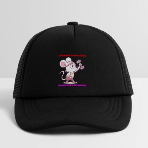 Cheese Lifter 3000 | Funny Gym Rat Mouse tshirt - Kid's Trucker Cap