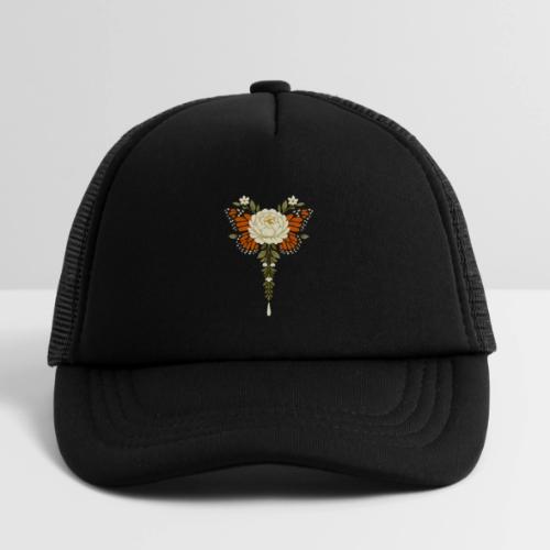 Monarch Butterfly Floral Botanical Art - Kid's Trucker Cap