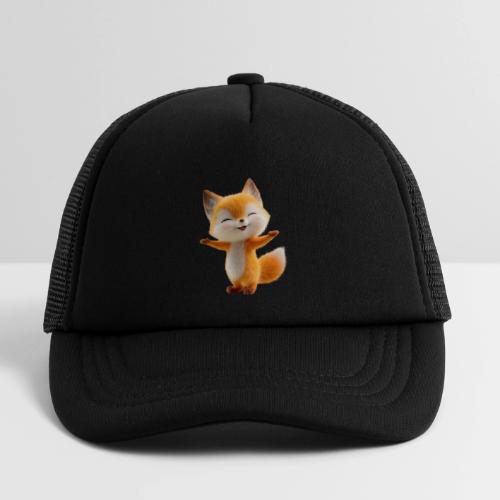 Cute 3D Cartoon Fox Standing Arms Up - Kid's Trucker Cap
