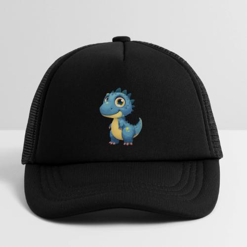 Smiling Blue and Yellow Baby Dinosaur - Kid's Trucker Cap