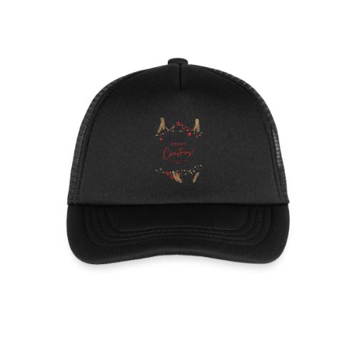 Merry Christmas Typography Design - Kid's Trucker Cap