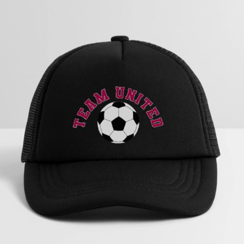 Team United Soccer Ball Sports Design - Kid's Trucker Cap