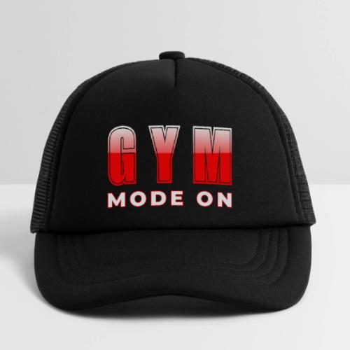 Gym Mode On Fitness Typography Design - Kid's Trucker Cap