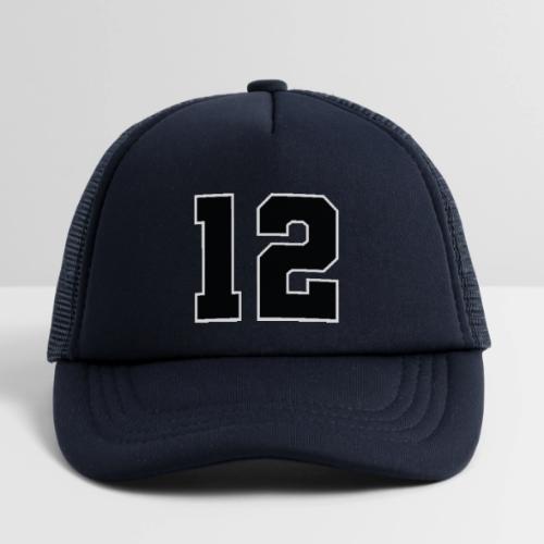 Varsity Number 12 Sports Design - Kid's Trucker Cap