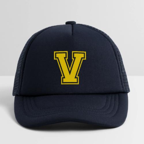 Letter V – Capital Athletic Alphabet Monogram - Kid's Trucker Cap