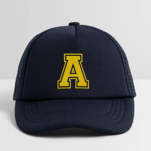 Letter A – Capital Athletic Alphabet Monogram - Kid's Trucker Cap