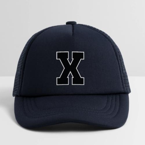 Varsity Letter X Athletic Monogram - Kid's Trucker Cap