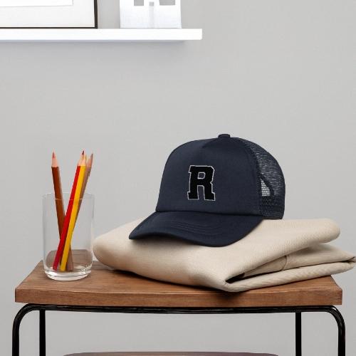 Varsity Letter R Athletic Monogram - Kid's Trucker Cap