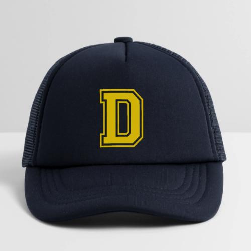 Letter D – Capital Athletic Alphabet Monogram - Kid's Trucker Cap