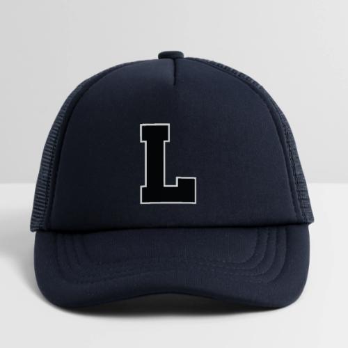 Varsity Letter L Athletic Monogram - Kid's Trucker Cap
