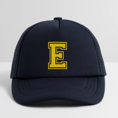 Letter E – Capital Athletic Alphabet Monogram - Kid's Trucker Cap