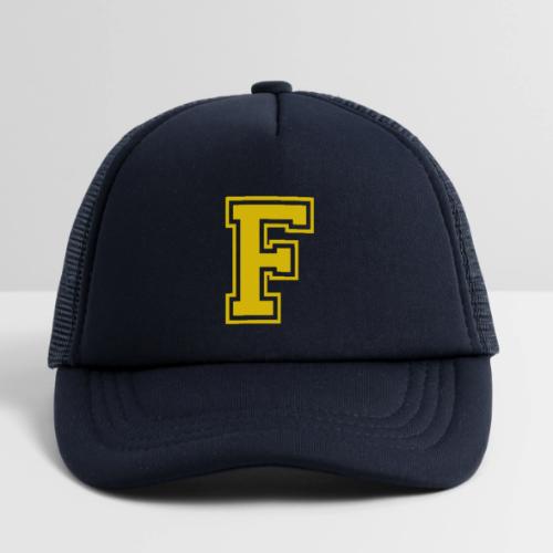 Letter F – Capital Athletic Alphabet Monogram - Kid's Trucker Cap